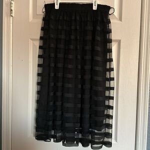 Metrowear black striped tulle skirt